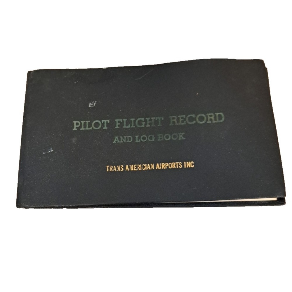 Vintage 1970's Pilot Flight Record Logbook Aviation Collectable